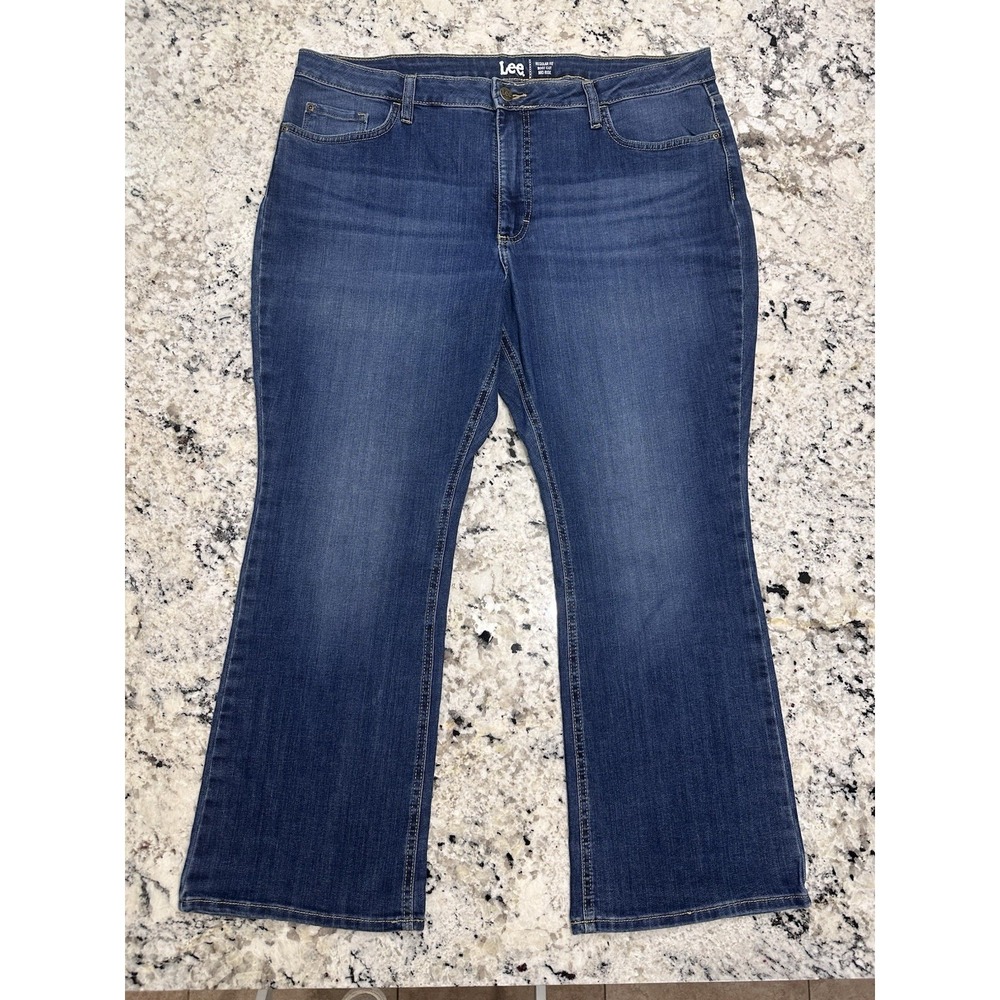NWT Lee Legendary Bootcut Mid Rise Women's Black Denim Jeans Size‎ 20P (40x28)
